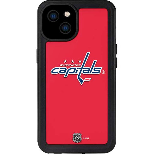 NHL Washington Capitals Solid Background iPhone 15 Plus Waterproof Case